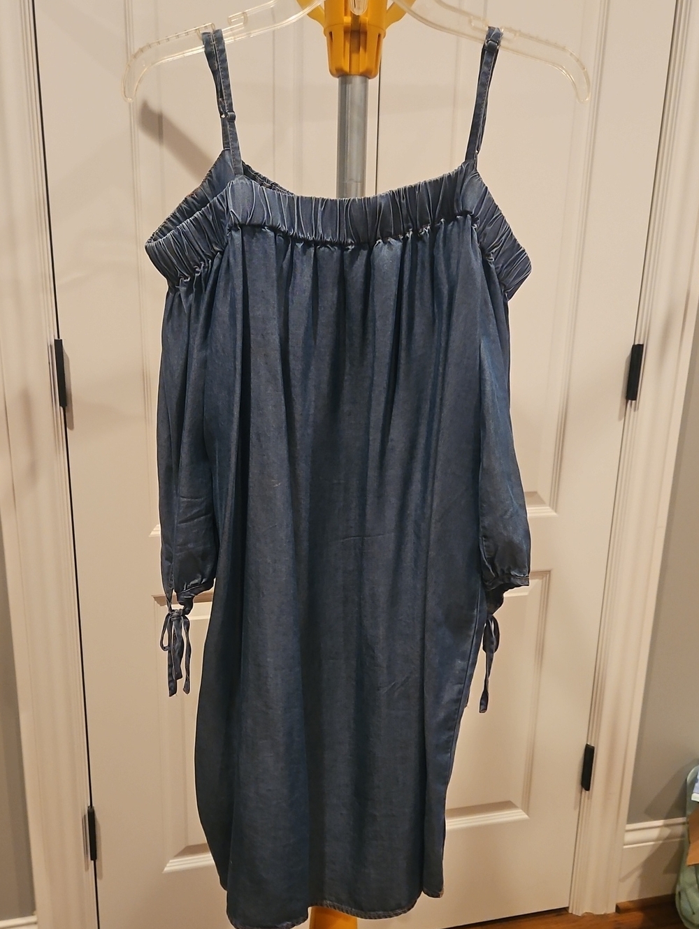 Stitch Fix Blue Off-Shoulder Soft Denim-Style Womenβs Dress Size Large